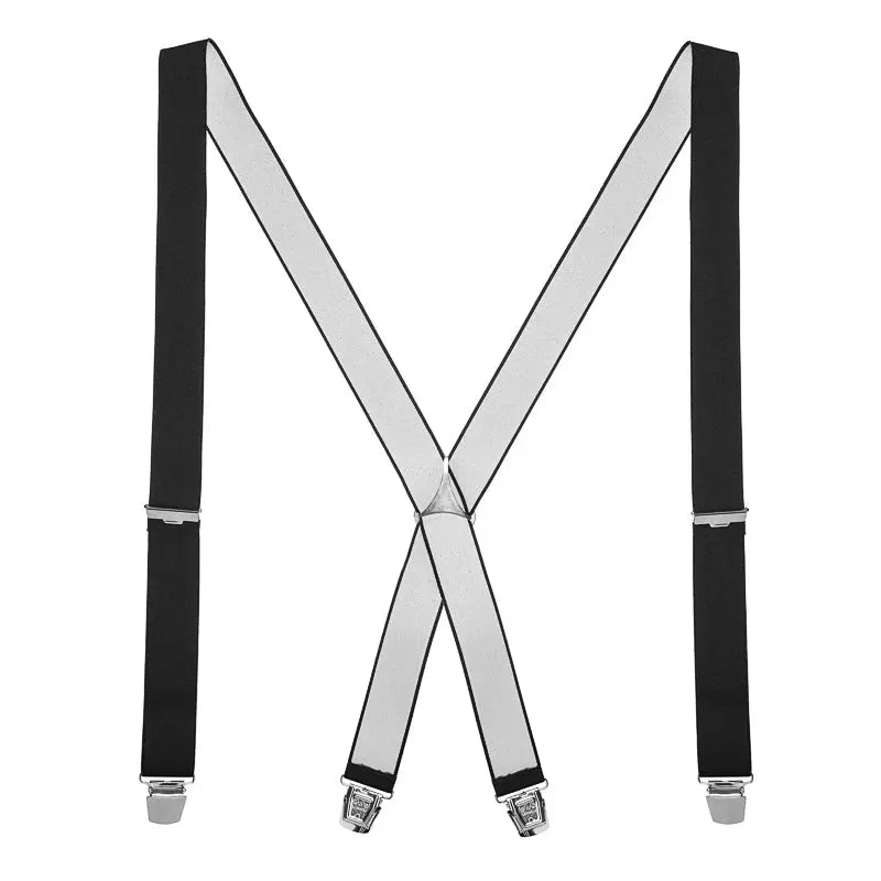 Extra lange bretels (165 cm) met zwarte banden en vier krachtige clips - Extra lange bretels van het merk Daspartout