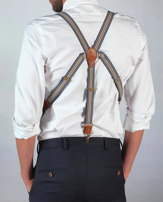 2,5cm leren bretels met holster - Heren van het merk vendor-unknown