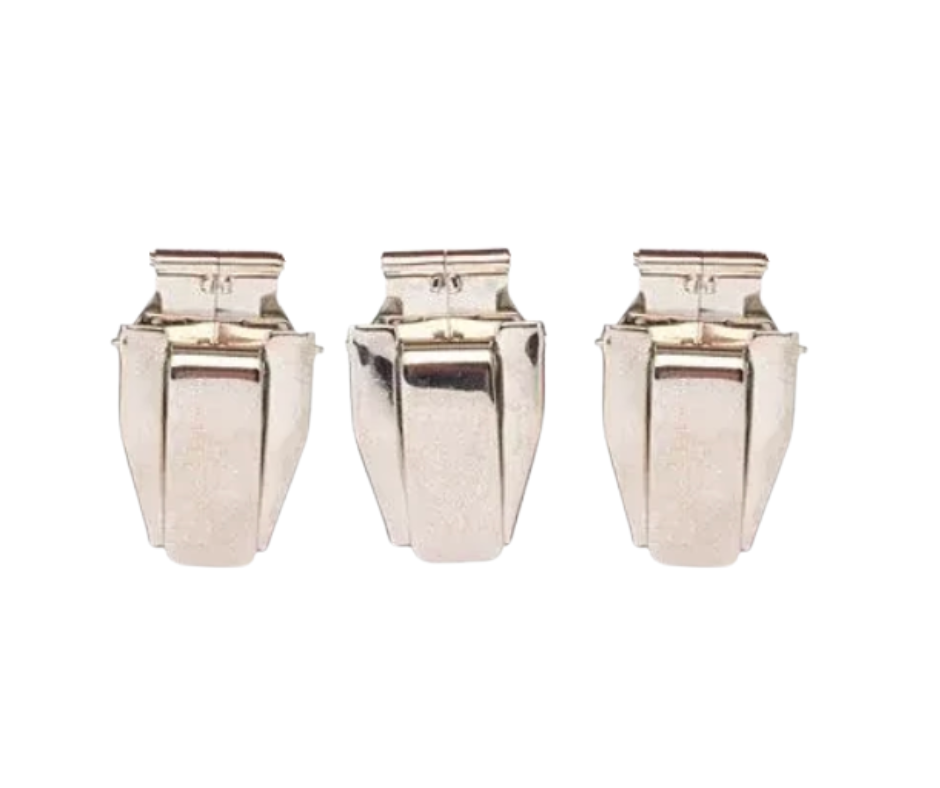 Set van 3 bretels clips – zilverkleurig