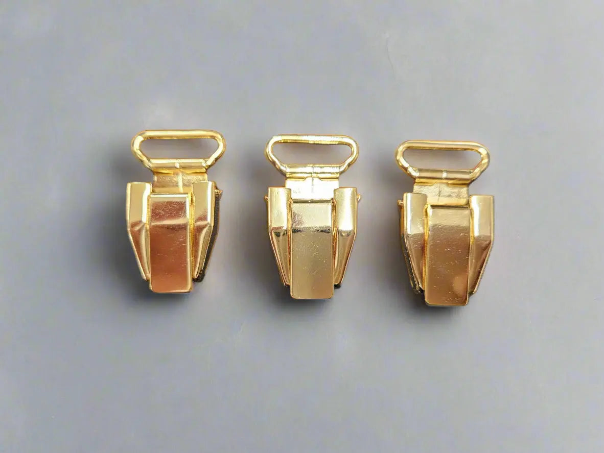 Set van 3 bretels clips – goudkleurig - Accessoires van het merk Hein Strijker