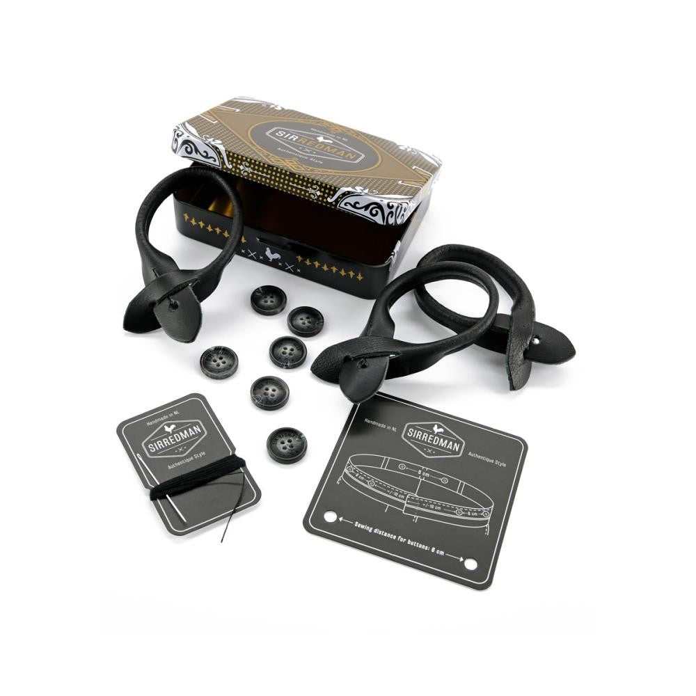 Sir Redman luxury braces Denim Urban black