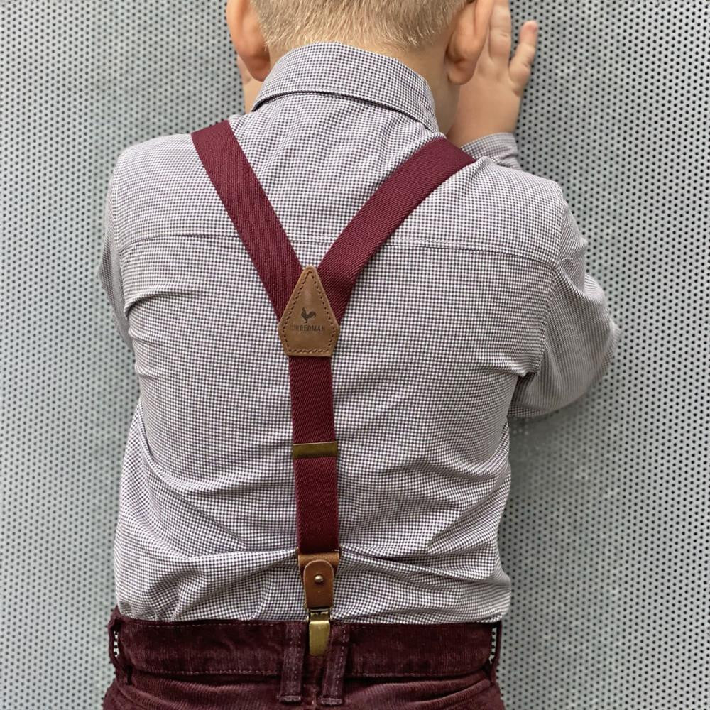 Kinderbretels Buck Burgundy