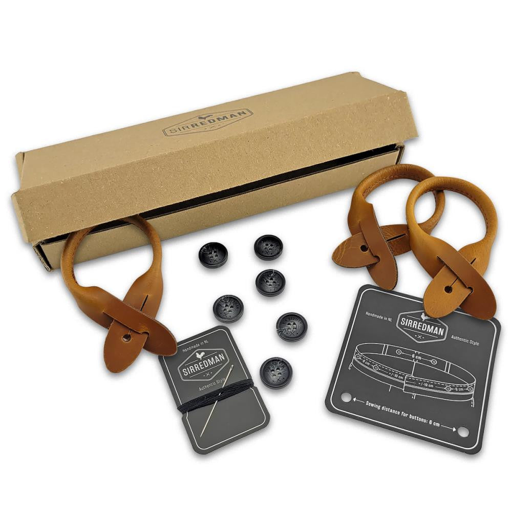 Bretels accessoire set - cognac