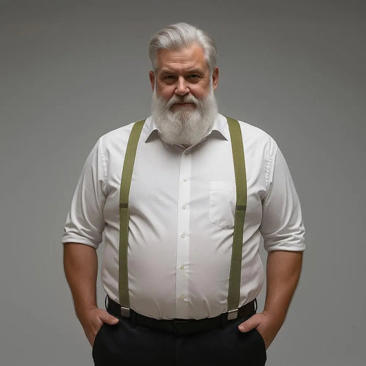 XL bretels olijfgroen - Extra lange bretels van het merk Sir Redman