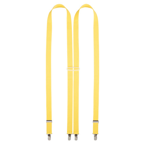 Gele bretels met vier clips van Daspartout