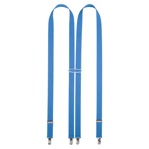 Lichtblauwe bretels met vier krachtige clips - bretels van het merk Daspartout