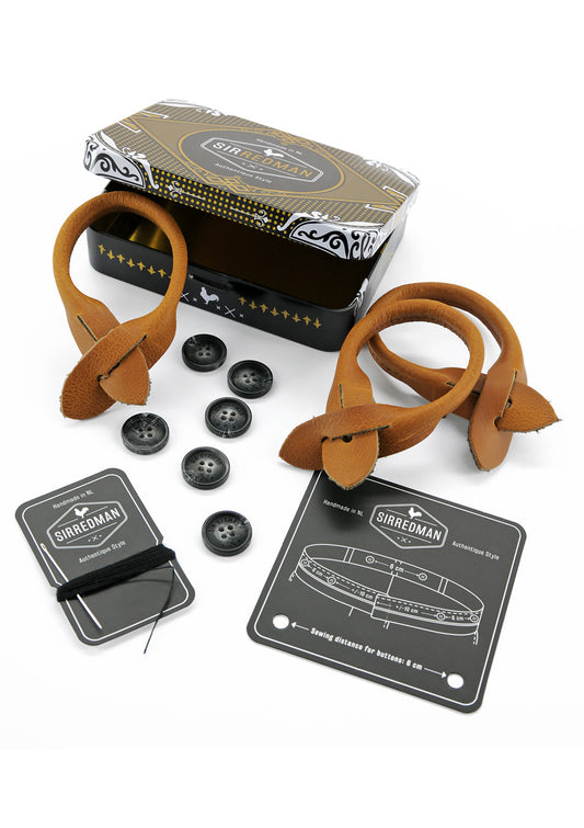 Sir Redman luxe bretels Monsieur Chic blauw - Bretels.nl