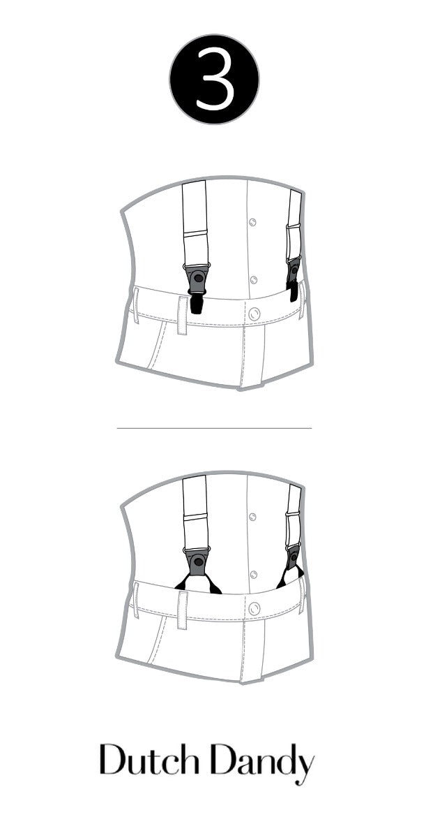 Bretels met lussen (patten) of clips? Hein Strijker bretels kent beide, u beslist welke u draagt.