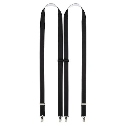 Zwarte bretels met vier krachtige clips - bretels van het merk Daspartout