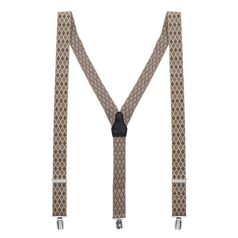 Beige bretels met beige patroon - bretels van het merk Daspartout