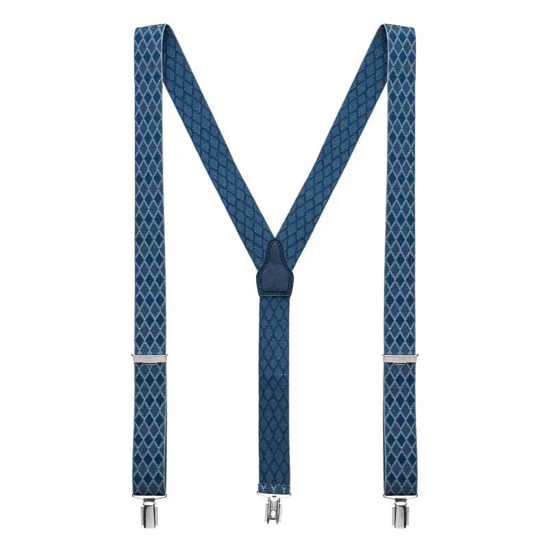 Blauwe bretels met blauw patroon - bretels van het merk Daspartout