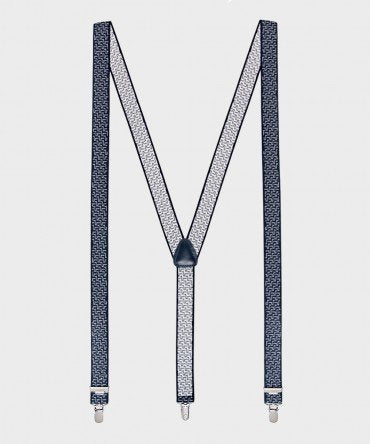 Donkerblauwe bretels met motief