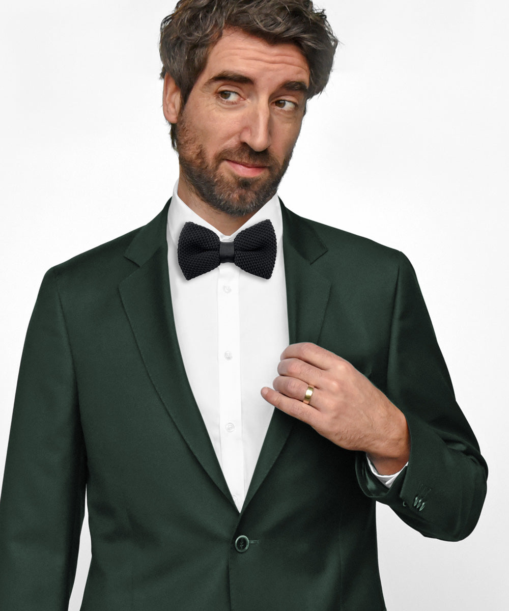 Gebreide zwarte strik - Bretels.nl