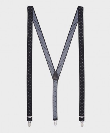 Zwarte smalle bretels stippen