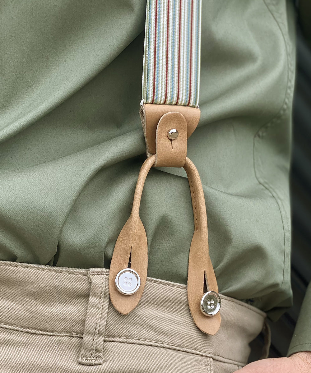 Sir Redman set losse bretel knoopjes verzilverd - Bretels.nl