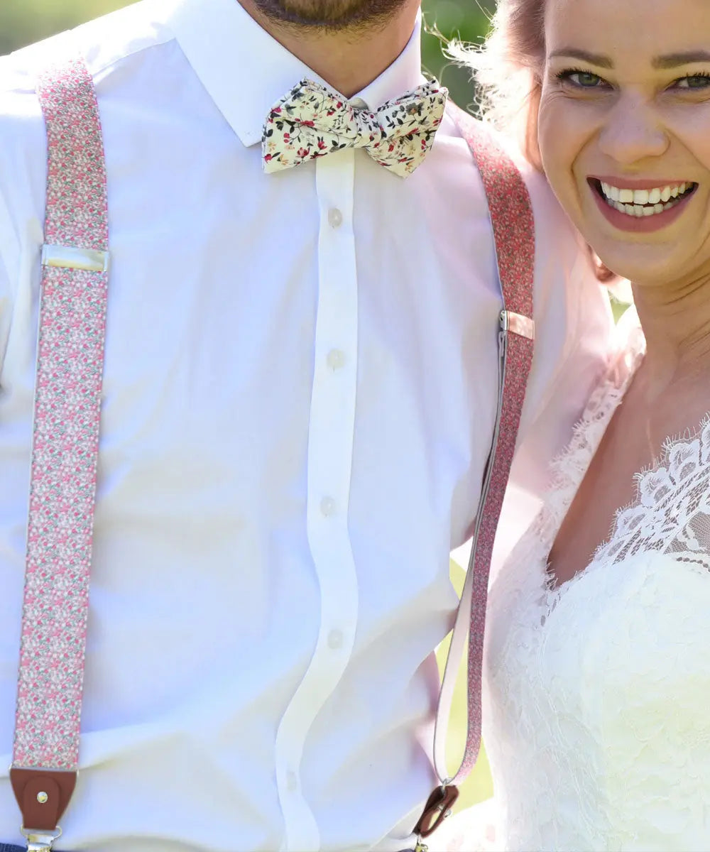 Luxe bretels Fiori Pastelli roze - Alle van het merk Sir Redman