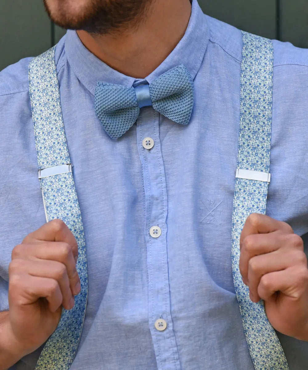 Sir Redman luxe bretels Fiori Pastelli blauw - Alle van het merk Sir Redman