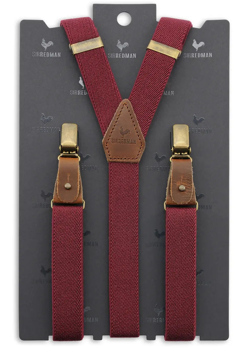 Sir Redman bretels Buck Burgundy - Heren van het merk Sir Redman