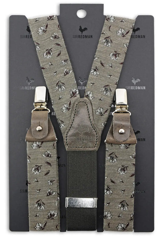 Sir Redman luxe bretels Flower Finesse Taupe - Alle van het merk Sir Redman