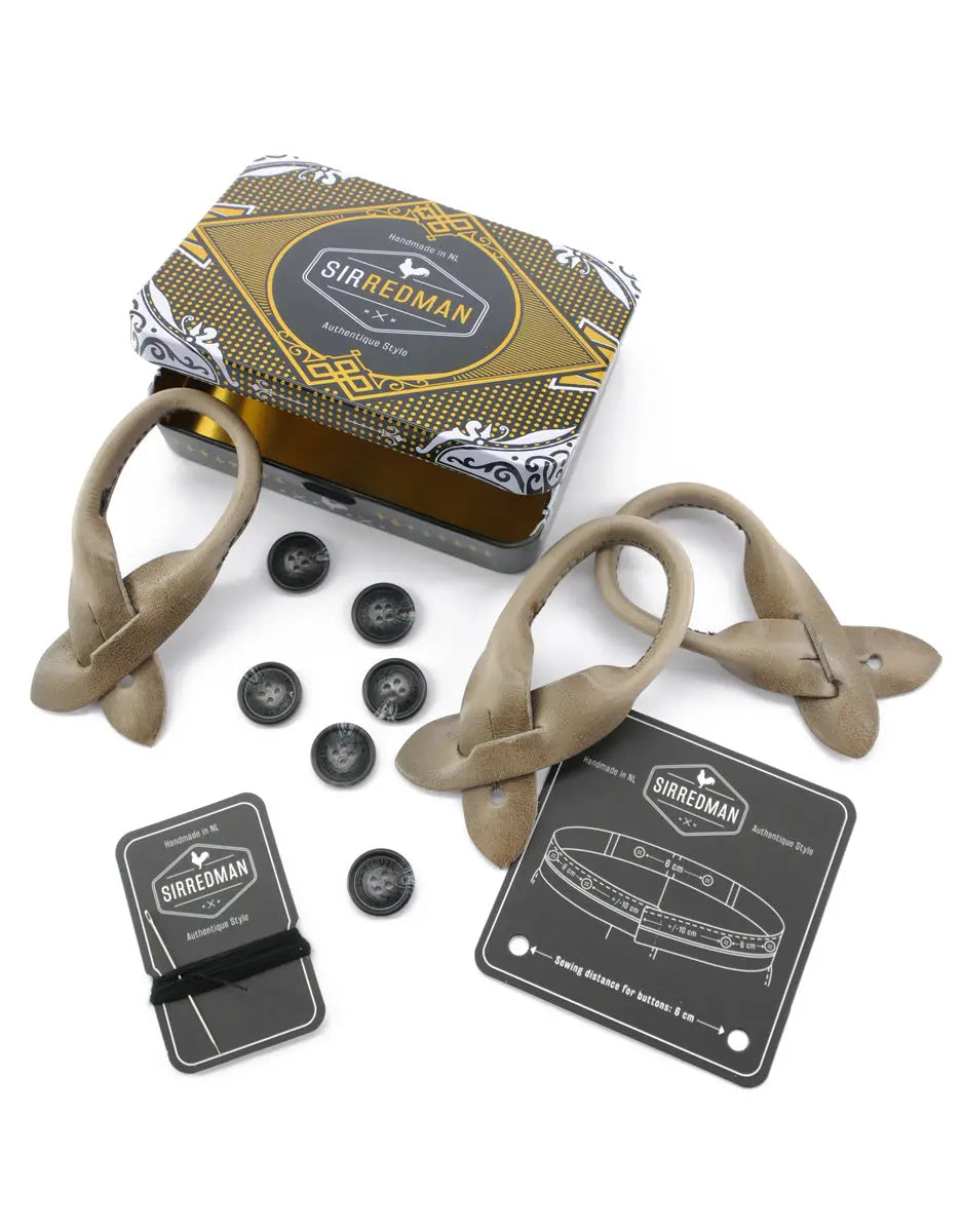 Sir Redman luxe bretels Flower Finesse Taupe - Alle van het merk Sir Redman