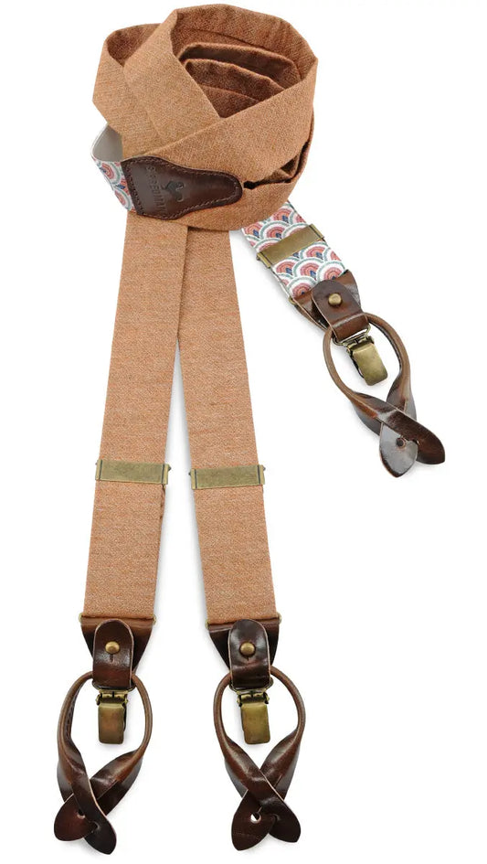 Sir Redman bretels combi pack Festa Fortuna terracotta - Heren van het merk Sir Redman