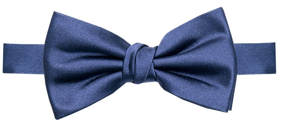 Blauwe vlinderdas (satijn) van het merk Profuomo - Bretels.nl