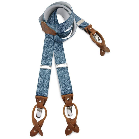 Bretels Paisley Sketch blauw