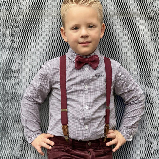 Kinderbretels Buck Burgundy - Kinderbretels van het merk Sir Redman