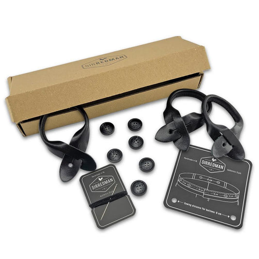 Bretels accessoire set nerfleer - zwart