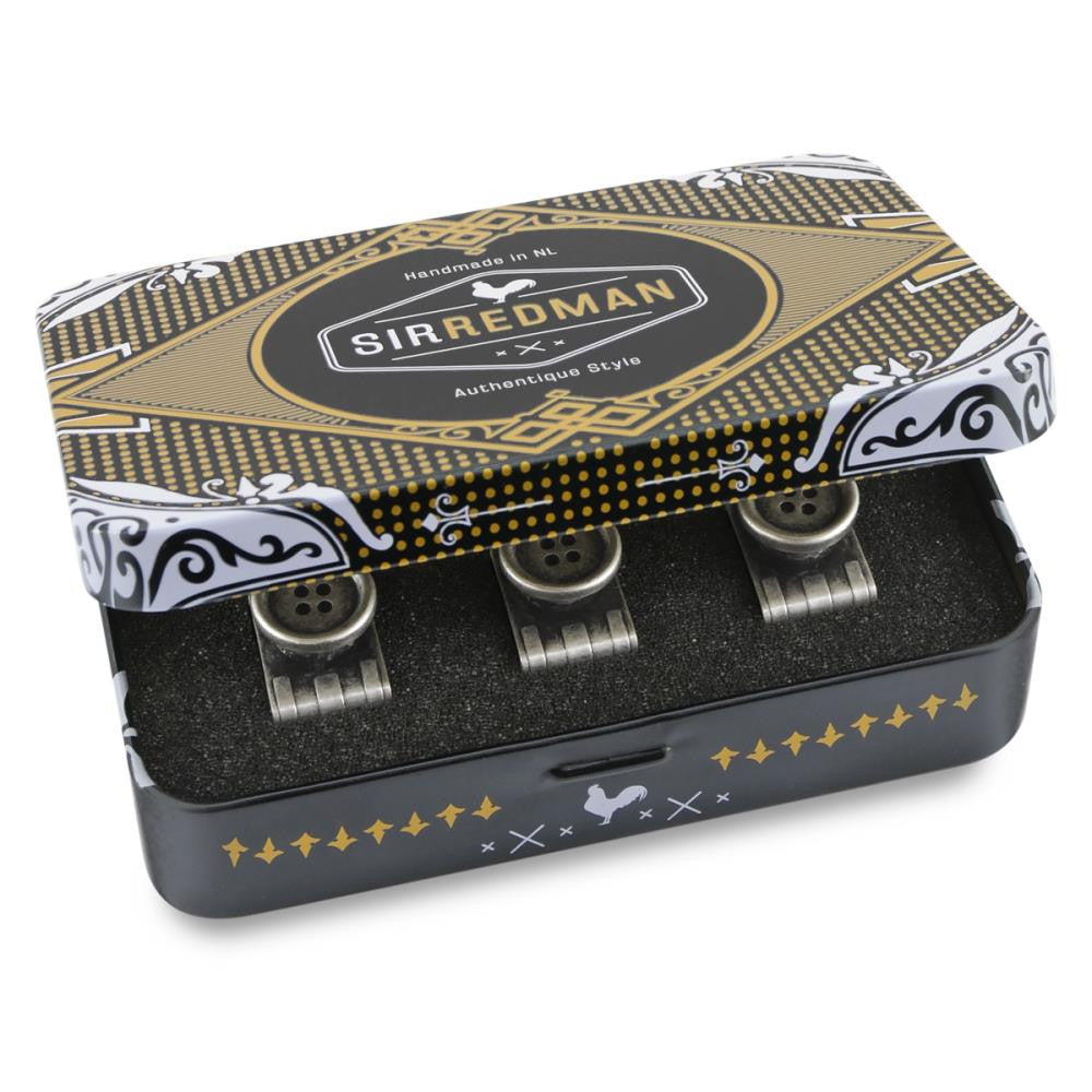 Set losse bretel knoopjes antiek zilver