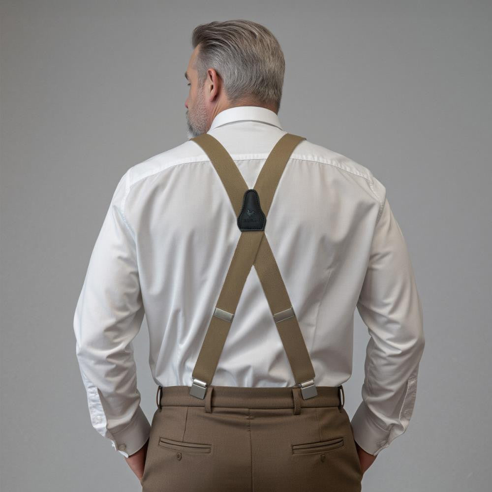 XL bretels taupe - Extra lange bretels van het merk Sir Redman