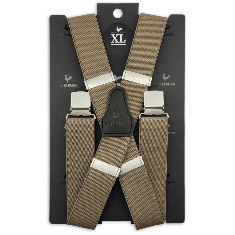 XL bretels taupe - Extra lange bretels van het merk Sir Redman