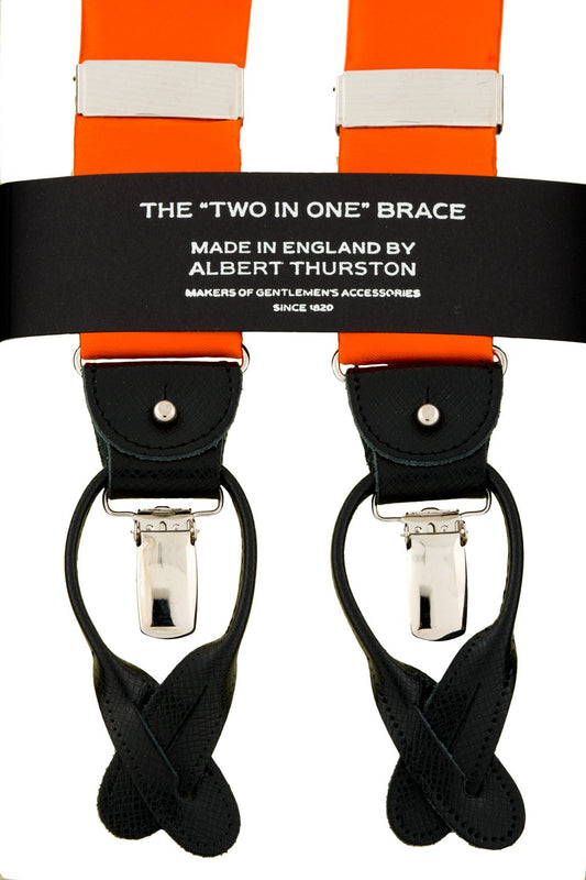 oranje satijnen bretels Albert Thurston