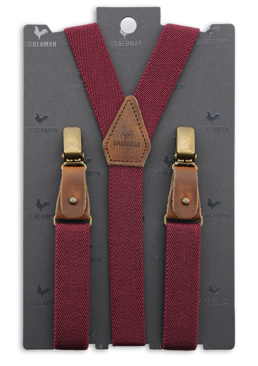 Sir Redman kinderbretels Buck Burgundy